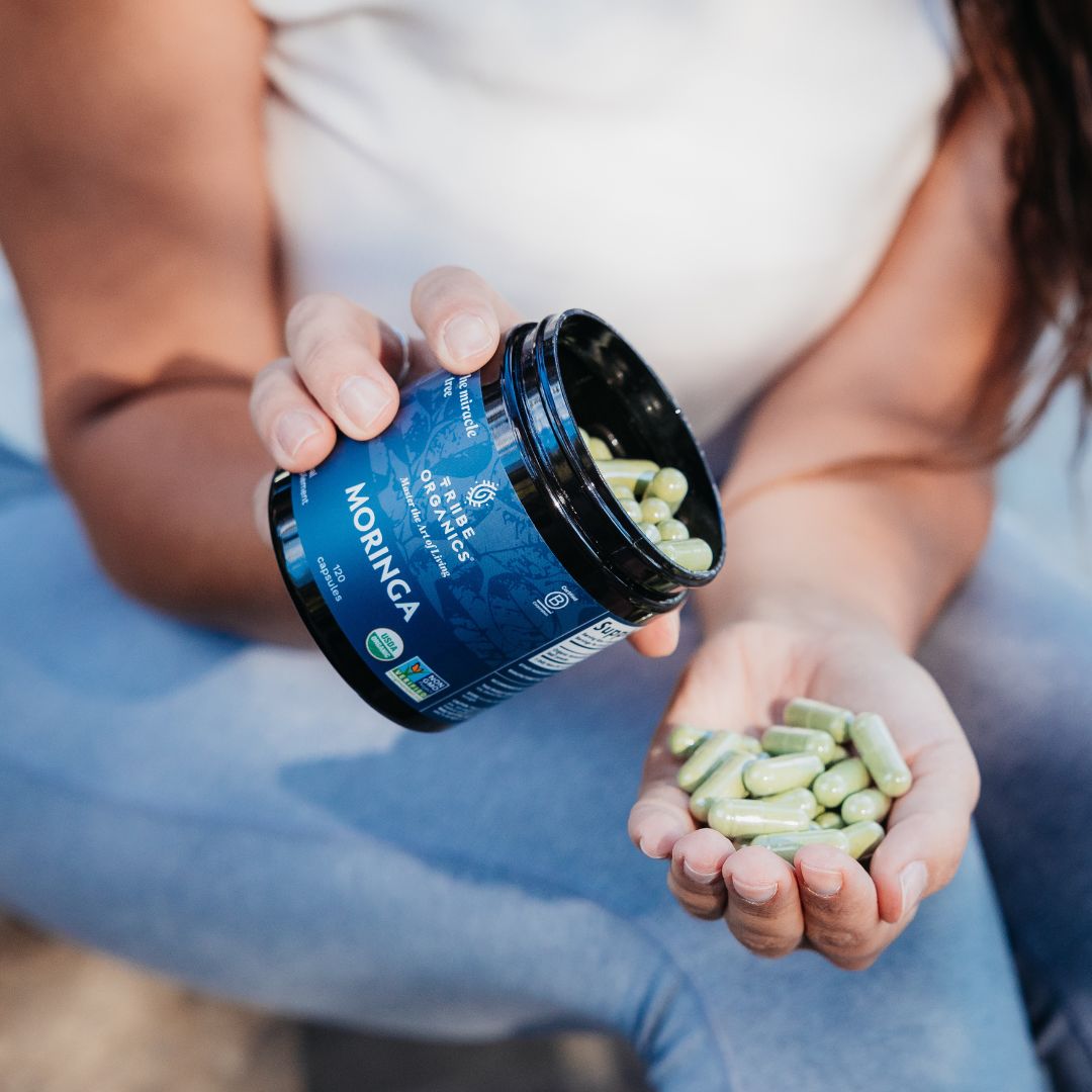 Organic Moringa Supplement Capsules | Tribe Organics