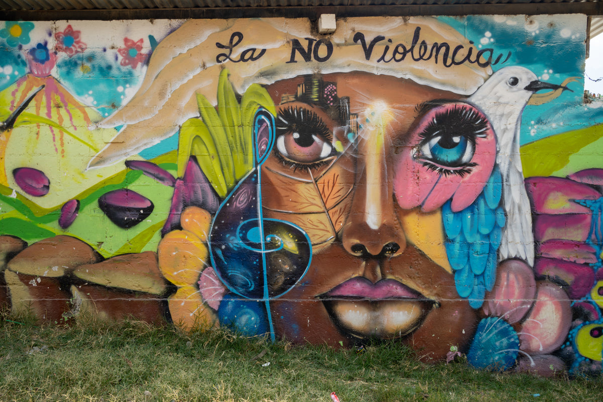"La No Violencia" — a community mural funded by Tribe + Lead-Up.