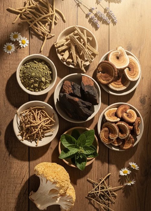 Illustrative image for the article: Herbs for Cortisol: How Adaptogens Help Balance Your Stress Hormone Naturally