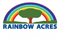The logo for "Rainbow Acres Natural Foods," featuring a rainbow and a tree.