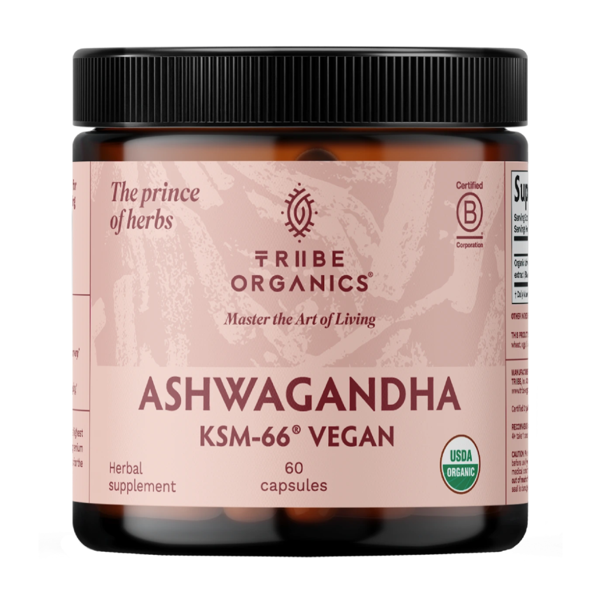 Ashwagandha KSM - 66 Vegan - TRIBE ORGANICS - New Bottle