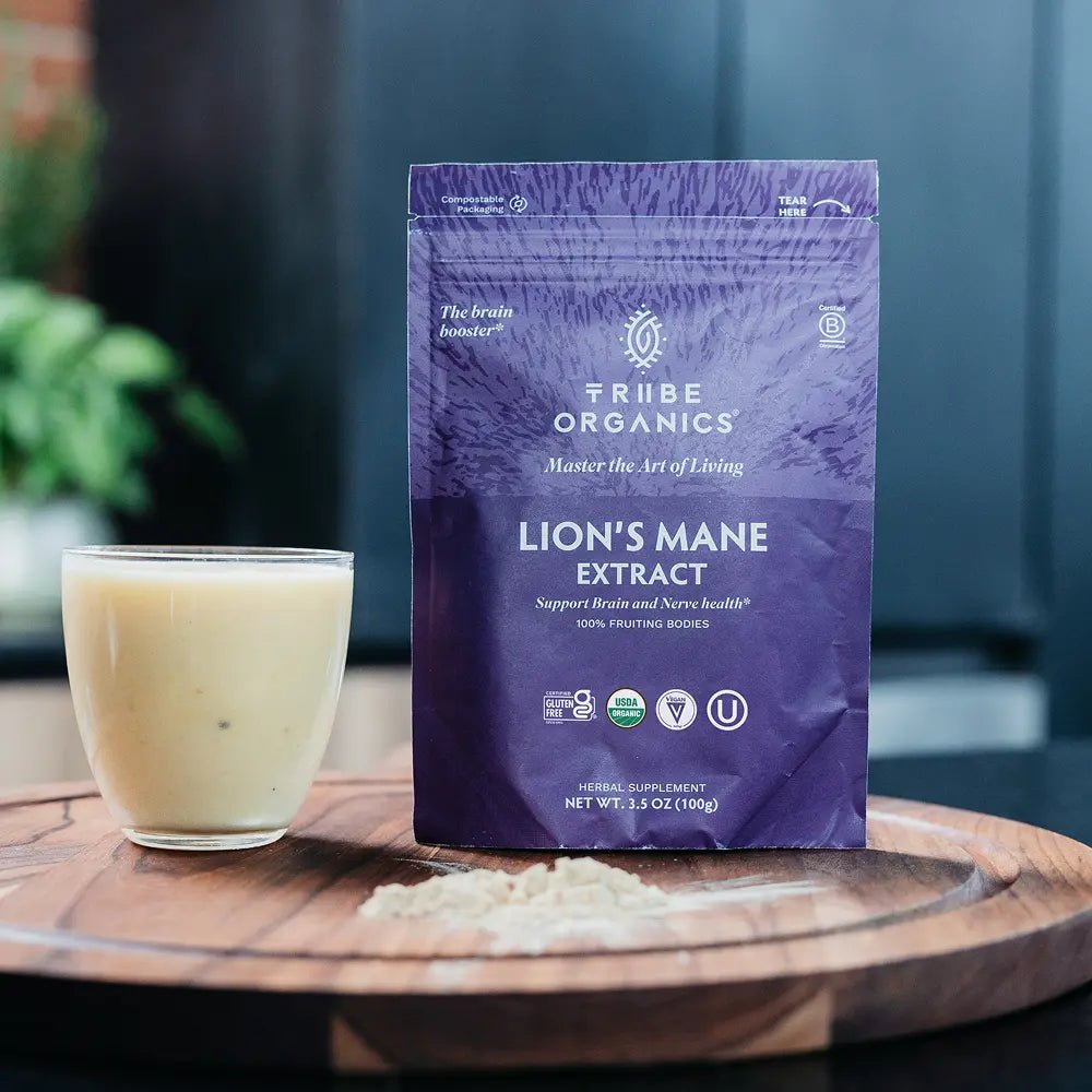 LION’S MANE Extract Powder | TRIBE ORGANICS 1000mg (100g) - TRIBE ORGANICS