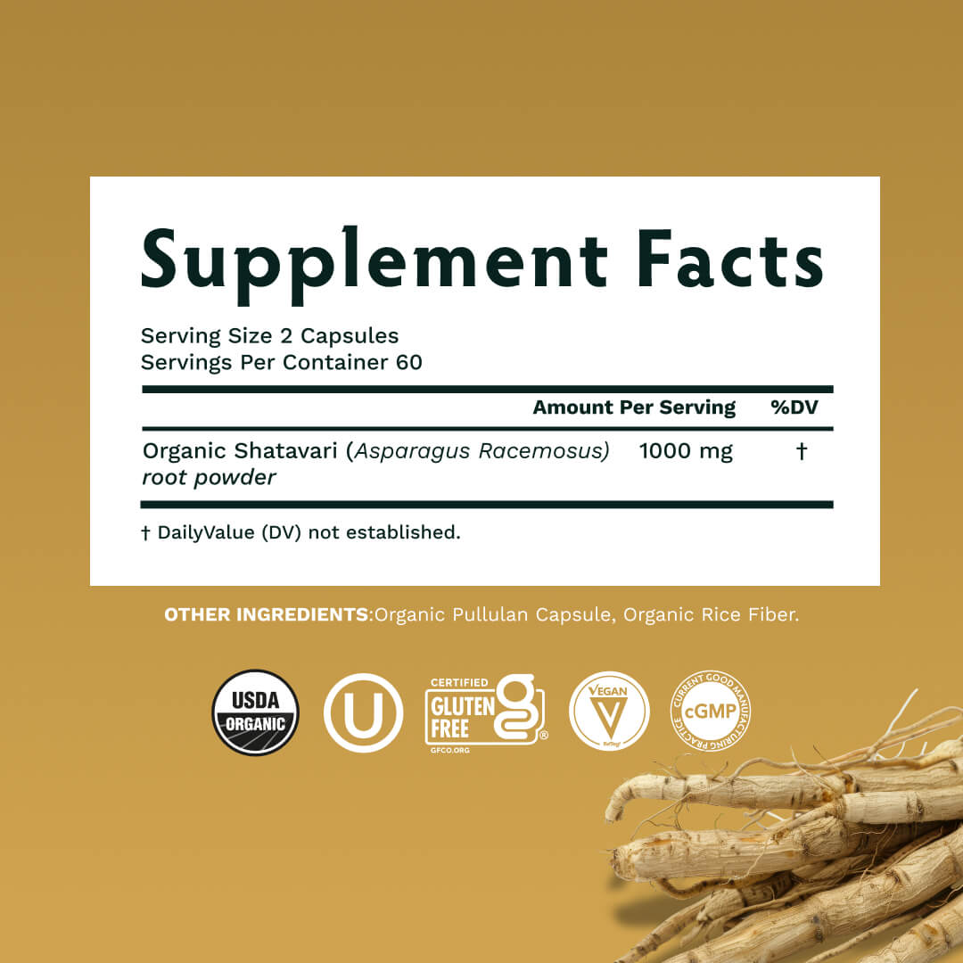 Organic Shatavari Root Powder Supplement - TRIBE ORGANICS