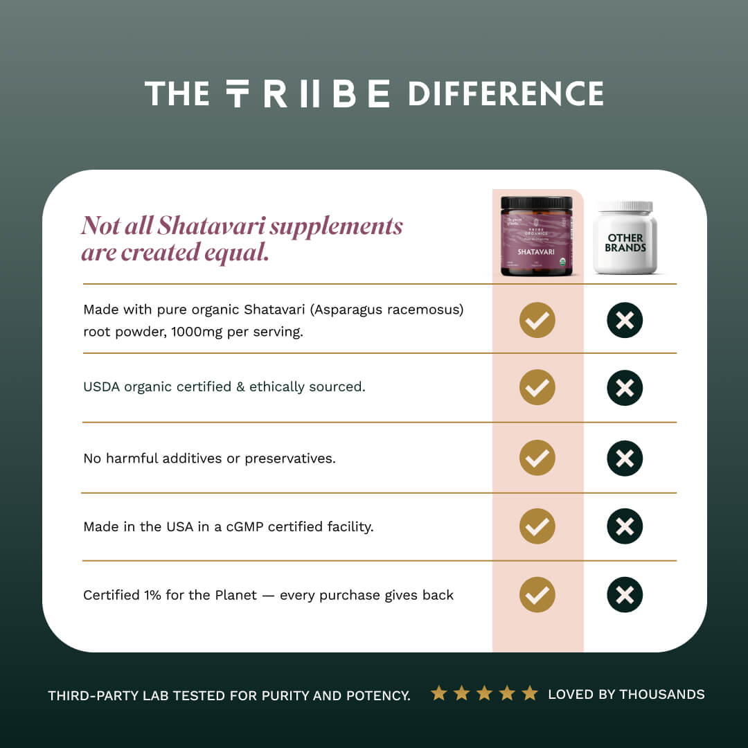 Organic Shatavari Root Powder Supplement - TRIBE ORGANICS