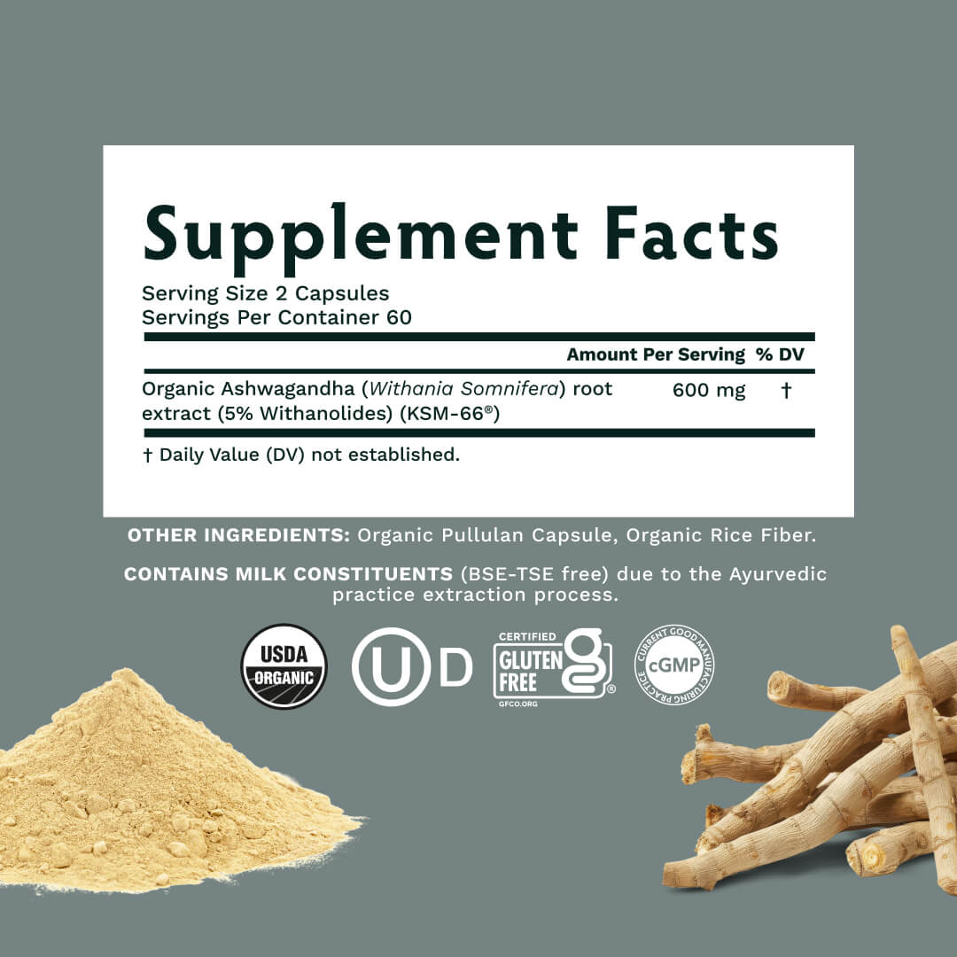 Ashwagandha KSM-66 120 1-Pack 25 - TRIBE ORGANICS