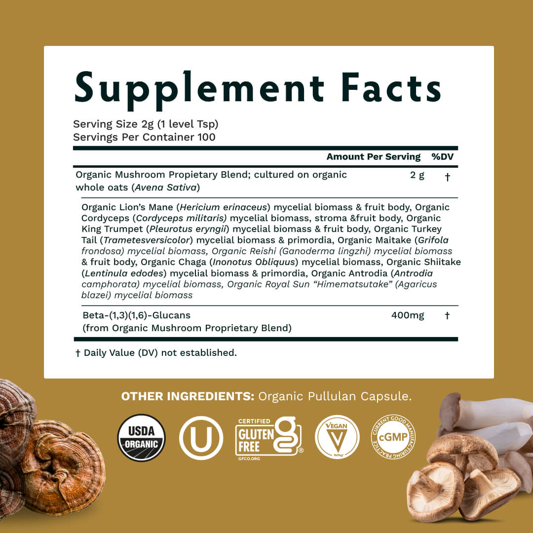 Mushroom Golden Blend Powder 1-Pack 25 - TRIBE ORGANICS