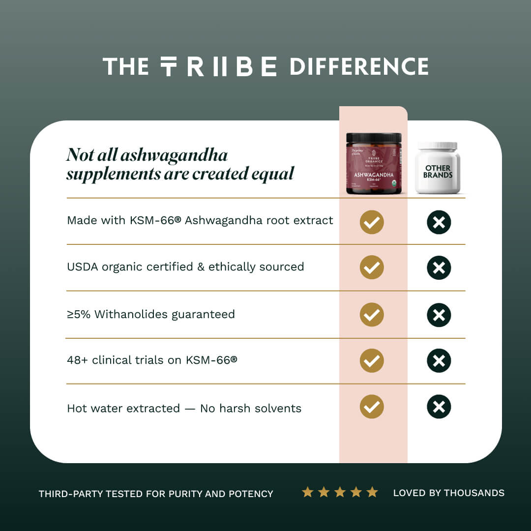 Ashwagandha KSM-66 90 1-Pack 25 - TRIBE ORGANICS