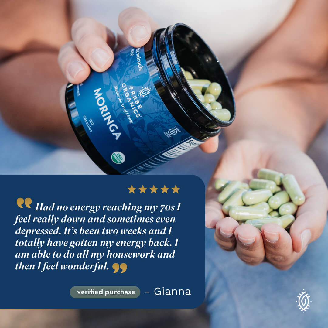 Organic Moringa Supplement Capsules - TRIBE ORGANICS