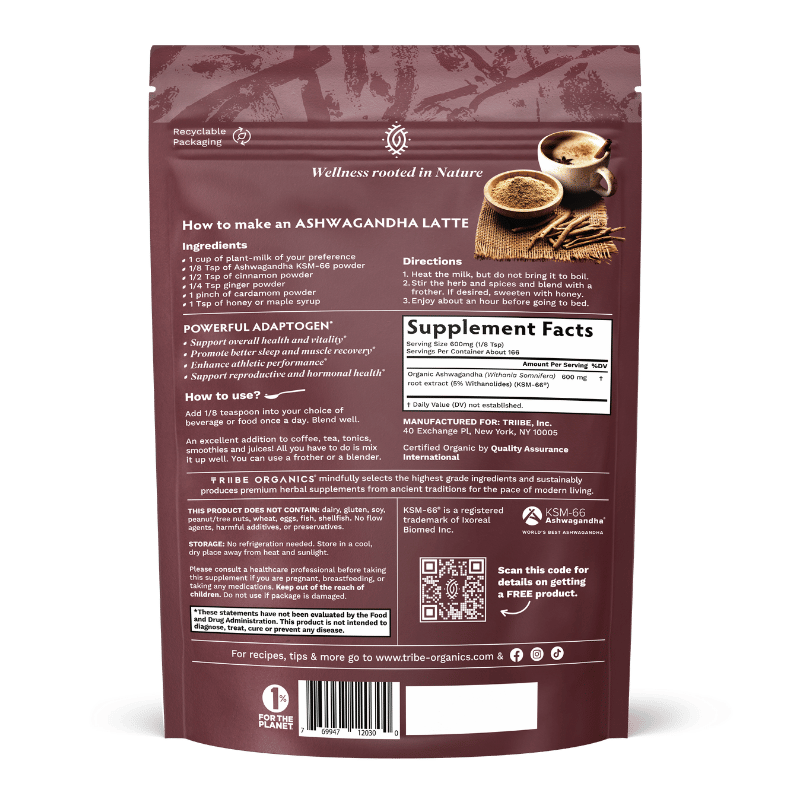 Ashwagandha KSM - 66 Powder - TRIBE ORGANICS
